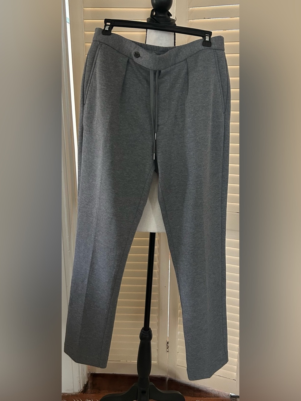 Polo by Ralph Lauren Men's Gray Pleated Double-Knit Trouser 33X32
